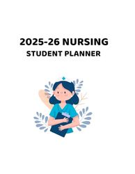 2025-2026 Nursing Student Planner – Complete Study Organizer for Nursing Students | Dated Monthly Calendar, Homework, Exams, Clinical & Study Trackers | Template PDF 8.5x11