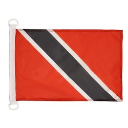 Trinidad en Tobago Nautische Vlag 45x30cm - Trinidadiaanse bootvlag 30 x 45 cm - AZ VLAG