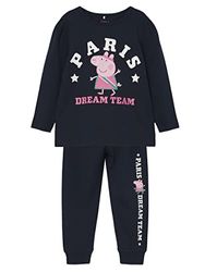 NAME IT Girl's NMFNATASHA PEPPAPIG LS NIGHTSET PEP pyjamas, mörk safir, 110