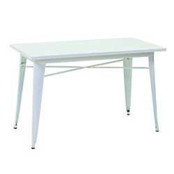 Vacchetti Tavolo Top Ferro Bristol Bianco Rettangolare, Multicolore, Grande
