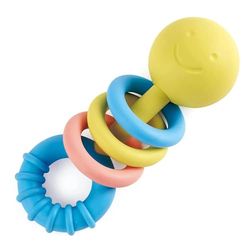 Hape E0024 klapperende bijtringen, eenvoudig vast te pakken en comfortabel te houden, tandhulp, gemaakt van veilig materiaal op reisbasis