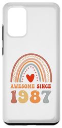 Carcasa para Galaxy S20+ Awesome Since 1987 37th Birthday Boho Rainbow 37 Years Old