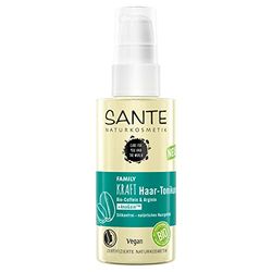 SANTE Naturkosmetik, stärkande ansiktsspray mot håravfall, hårbottenbehandling för friskt och fullt hår, med ekologiskt koffein, arginin och anagin, kraft hårtonik, 1 x 75 ml