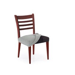FAVERTI Novel Lot de 2 Housses de Chaise de Salle à Manger sans Dossier Super élastique Gris Clair Protecteur de qualité Tissu Jacquard Toucher Coton