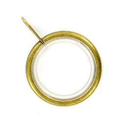 Bulk Hardware BH05500 Silent Gordijn Drapery Stang Ring Vaste Oog Antieke Messing Binnenafmeting 23 mm, Set van 24 Stuk