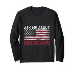Ask Me About Medicare Assistenza Sanitaria Medicare Maglia a Manica