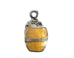 INNSPIRO Pendentif métallique NICE CHARMS baril bière jaune 10x13mm. 25u., 14x12mm., Métal, Pas de gemme