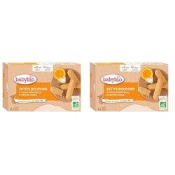 Babybio - Petits Boudoirs à l'Huile Essentielle d'Orange Douce 120 g - BIO (Lot de 2)