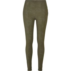 Urban Classics Dames dames gewassen kunstleer broek broek, Olijf, L