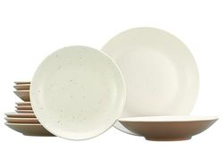 CreaTable, 33072, Serie SAND DUNES, serviesset, borden set 12-delig