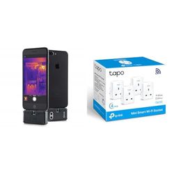 FLIR ONE PRO LT iOS Thermal Imaging Camera & Tapo Smart Plug Wi-Fi Outlet, Works with Amazon Alexa & Google Home,Max 13A Wireless Smart Socket