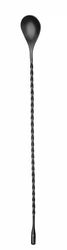 HENDI Cuchara mezcladora de cóctel, BarUp, cucharilla agitador mezclador en espiral de barra para cocktails, bar, barman, 385x35mm, acero inoxidable con recubrimiento de pintura de polvo negro