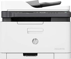 HP Color Laser MFP 179fnw 4ZB97A, Stampante Multifunzione A4 a colori, Stampa, Copia, Scansiona, ADF, Fax, Wi-Fi, Wi-Fi Direct, Ethernet, HP Smart, USB 2.0, 18 ppm in b/n, 4 ppm, Bianca