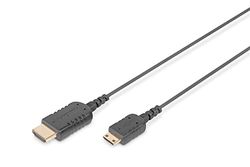 DIGITUS Cabo de conexão HDMI High Speed HighFlex, Tipo-C-A de 2,0 m - Ultra HD 4k/30 Hz - compatível com TV/beamer/monitor - contactos banhados a ouro - preto