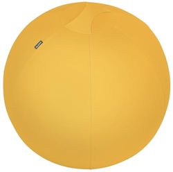 Leitz Actieve Zitbal, Ergonomisch Alternatief voor Bureaustoelen, Diameter van 65 Centimeter, Inclusief Stoffen Balhoes, Handluchtpomp en 2 x Pluggen, Ergo Cosy Assortiment, Warm Geel, 52790019