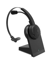 Speedlink Casque Sona Pro Bluetooth - Casque Mono très léger avec Microphone et antibruit, avec Station de Charge pour Le Bureau et Le télétravail, branchement sans Fil Bluetooth ou câble USB, Noir