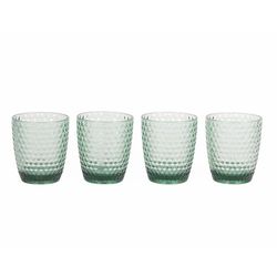 CAMBRIDGE CM07654GEU7 Fete Verres à boire - Lot de 4, verres à eau classiques, capacité de 340 ml, plastique sans BPA, maisons de vacances, pique-et enfants, vert