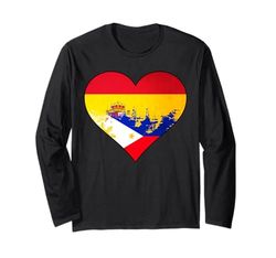 Bandiera patrimonio del cuore della Spagna e della Filipp Maglia a Manica