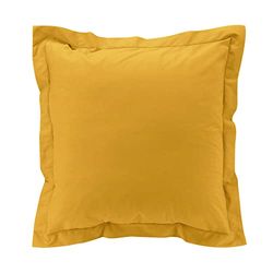 douceur d'intérieur, Kussensloop (63 x 63 cm) perkaline curry, perkal katoen