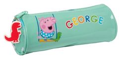 Safta GEORGE Ronde etui voor kinderen, pennenetui voor kinderen, ideaal voor kinderen van 5 tot 14 jaar, comfortabel en veelzijdig, kwaliteit en dikte, 20 x 7 cm, mintgroen, Mint Groen, Standaard,