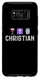 Carcasa para Galaxy S8 Copa de vino cristiana Cruz Sigma Chad Moai Stone Face Emote