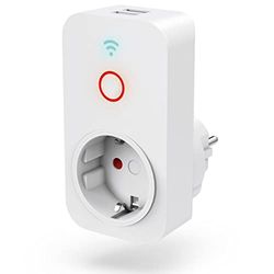 Wifi-stopcontact "USB", via spraak/app bedienen, 2-voudige USB, 2.300W, 10A