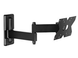 Meliconi CME EDR120, tv-houder met dubbele arm, kantelbare tv-houder, beugel voor flatscreen-tv's van 14" tot 32", VESA-montage 75-100-200x100, draagvermogen 17 kg, zwart