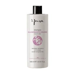 È Pura - Shampoo Color Care - Trattamento per Capelli Colorati - Con Wasabi e The Verde - 500 ml