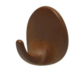 Amig - Pack of 20 Multi-Purpose Adhesive Hooks - Easy to Use, No Drilling - Do Not Damage The Wall - for Smooth Surfaces - Durable Plastic - Brown - Ø40 x 21 MM