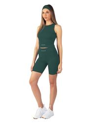 Carlheim Women's Serenita Active Collection Shorts 8", Dark Teal, Medium