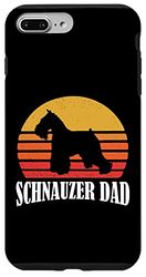 Funny Retro Vintage Lover Miniature Schnauzer Dad Custodia per iPhone 7 Plus/8 Plus
