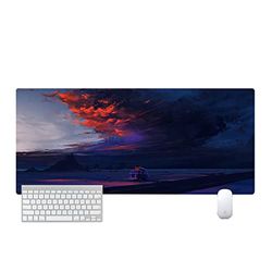 Afurdel Gaming Mouse Mat, 800 x 300 x 3 mm, Large Mouse Mat with Motif, Rubber Mouse Pads, Non-Slip Mouse Mat with Stitched Edges, Table Mat, Large Size, Desk Mat