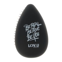 PARSA Beauty LOV.U Brosse Démêlante Wet & Dry (Noir) Brosse à Cheveux avec Épingles en Nylon Multi-Flexible Brosse à Cheveux Brosse à Cheveux Brosse à Cheveux Femme Brosse à Cheveux