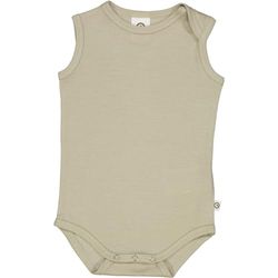 Müsli by Green Cotton Unisex Baby Woolly Silk Sleveless Body Base Layer, zielony (Soft Green), 62