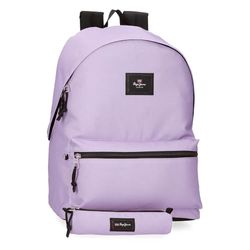 Pepe Jeans Aris Colorful Mochila para portátil 15,6" Doble Compartimento Lila 31x44x17,5 cms Poliéster by Joumma Bags