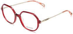 Zadig&Voltaire Eyeglass Frame VZV382 Shiny TRANSP.Bordeaux Red 53/17/135 Mujer Gafas