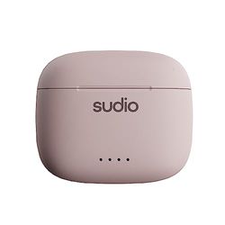 Sudio Auriculares A1 Rosa con Bluetooth, Control táctil con Base de Carga inalámbrica compacta IPX4, Auriculares con micrófono Integrado, Sonido de Cristal Premium