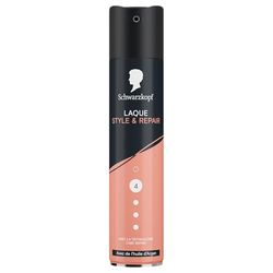 SCHWARZKOPF, Laque Style & Repair, Avec technologie Care Repair, formule à l'huile d'Argan et Provitamine B5, Végane, sans silicone, Coiffage et soin combinés, Fixation Forte,Tenue longue durée, 250ml