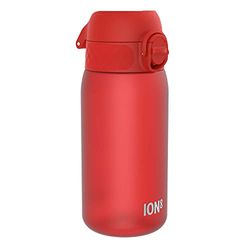 ION8 Vattenflaska För Barn, 350 ml/12 oz, Läcksäker, Lätt att Öppna, Säkert Lås, Diskmaskinssäker, BPA-fri, Bärhandtag, Enkel att Rengöra, Luktfri, Koldioxidneutral, BPA-fri, Röd