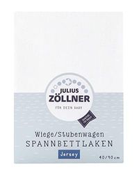 Julius Zöllner 8330013100 jersey hoeslaken voor wiegen 90x40 en wieg wagen, kleur: wit