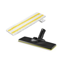 Kärcher Floor nozzle set EasyFix, 1 EasyFix Floor nozzle with innovative lamella technology, 1 universal floor cloth made of high-quality microfibre, original accessory for Kärcher steam cleaners