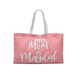 Bonamaison Printed Tote Bag, Reusable Grocery Bag, Shopping Bag, Machine Washable, Foldable, Canvas Cloth Bag with Handles, 47x42 Cm