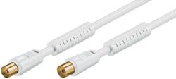 Goobay 67375 Cavetto antenna coax (80 dB) coassiale in ferrite schermatura doppia - contatti placcati in oro Spina coassiale > Presa coassiale (schermatura completa)