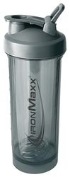 IronMaxx Premium Shaker – Ash Grey 700 ml | Shaker para proteínas con bola mezcladora y escala | Hermético, de plástico AS+PP | Para batidos cremosos en casa, gimnasio o donde estés