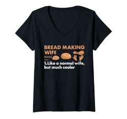 Donna Baker Wife Definizione Pane Making Maglietta con Collo a V