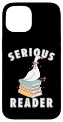 bookish club Silly Serious, Book Reader Funny reading gift Case for iPhone 15