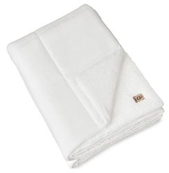 UGG 35989 Nita varm mjuk vändbar söt filt fleece tjock estetisk preppy fluffig mysig minky couture dun alternativ fyllning maskin tvättbart överkast för soffa och säng, 127 x 178 cm, snö