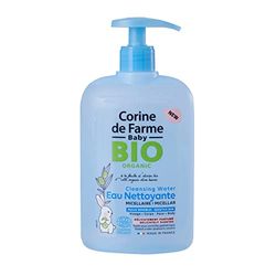 Corine de Farme Baby, Eau Nettoyante Micellaire Parfumée, Certifié Bio, Nettoie en douceur le visage, le corps et le siège de votre bébé, Convient dès les premiers jours de la vie - 500ml