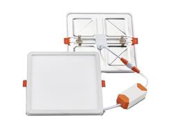 Monkey Ladder Downlight regolabile da incasso quadrato da 175 x 175 mm, 15 W, 4000 K, luce bianca, con taglio regolabile. Ideale per l'illuminazione moderna ed efficiente.