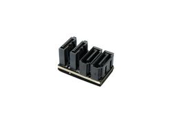 System-S SATA-adapter 2 x 7-pins bus naar 2 x stekker kabel 180° U Turn hoek voor moederbord SSD HDD